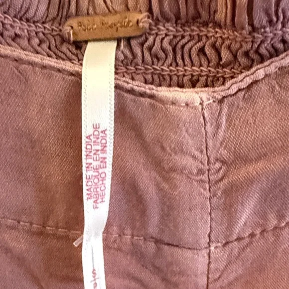 Free People Ruffled Mauve Wide Leg Pants - Picture 10 of 11